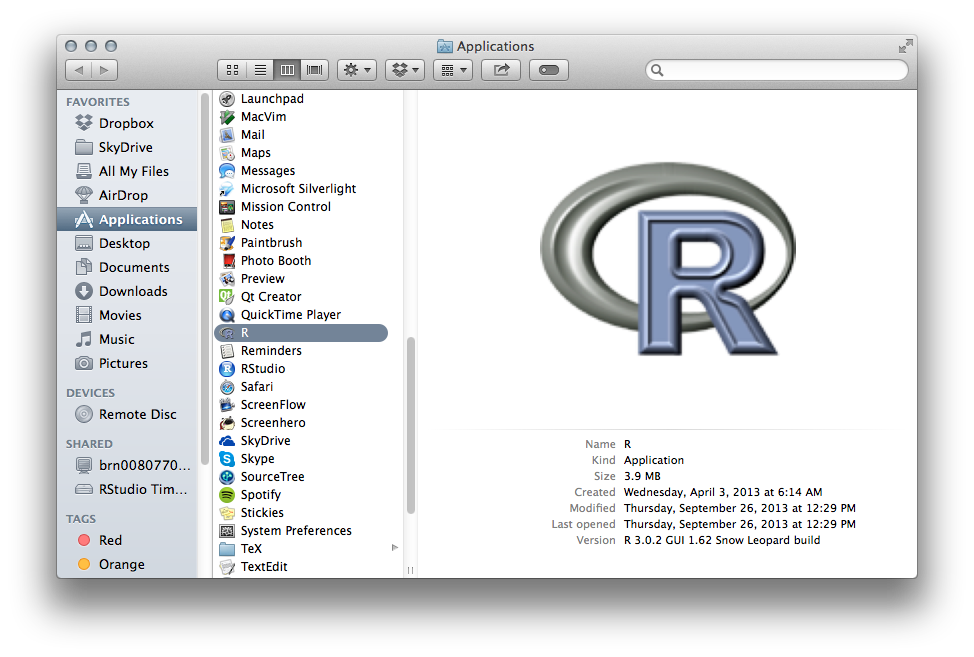 R GUI for Mac