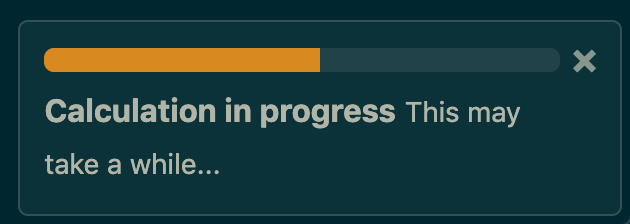 A progress bar indicator colored orange.