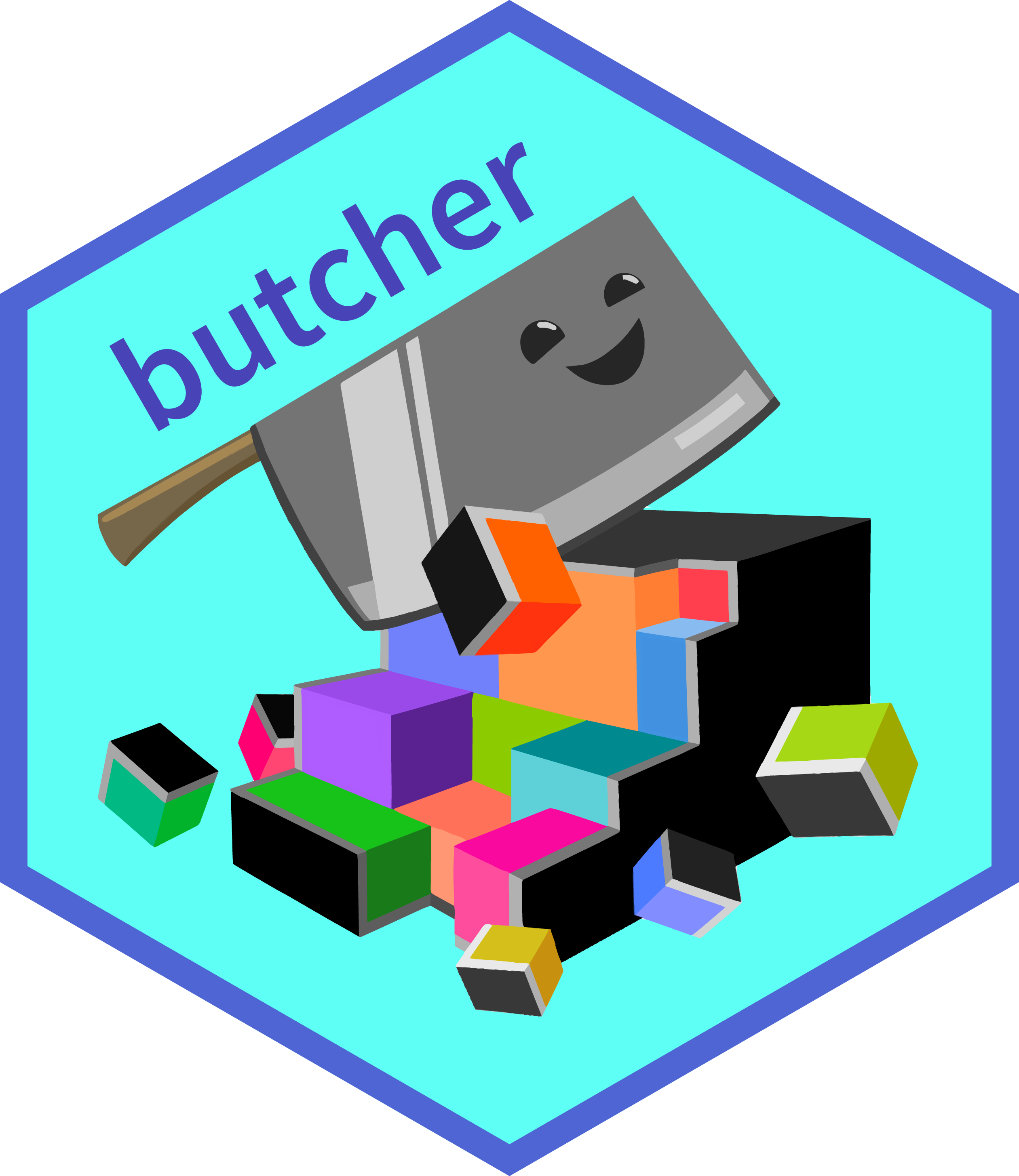 Hex logo for butcher