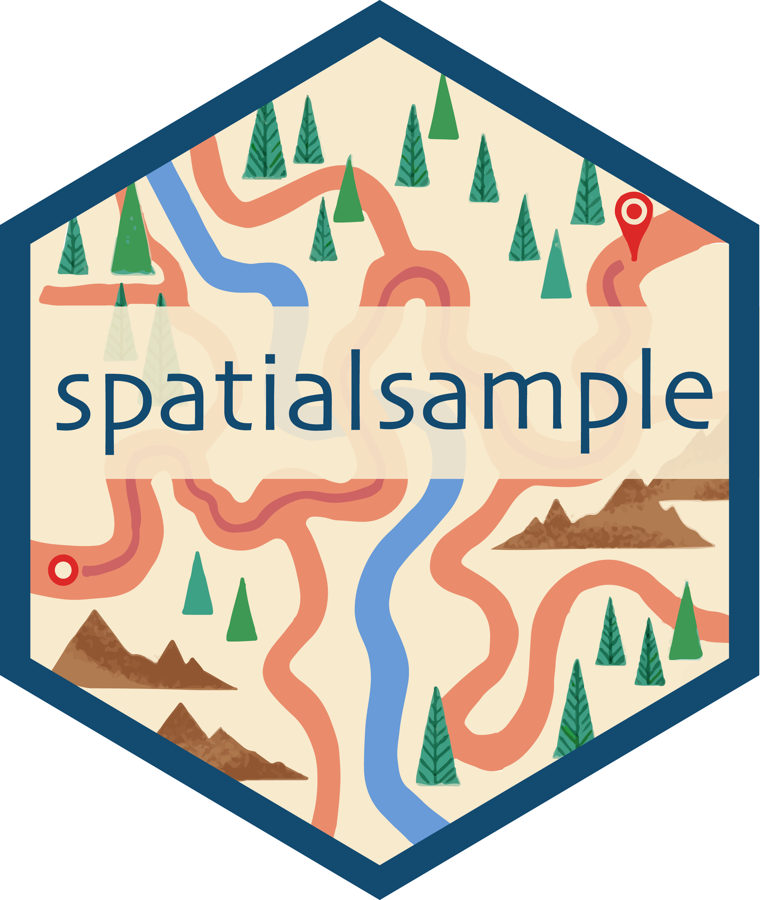 Hex logo for spatialsample