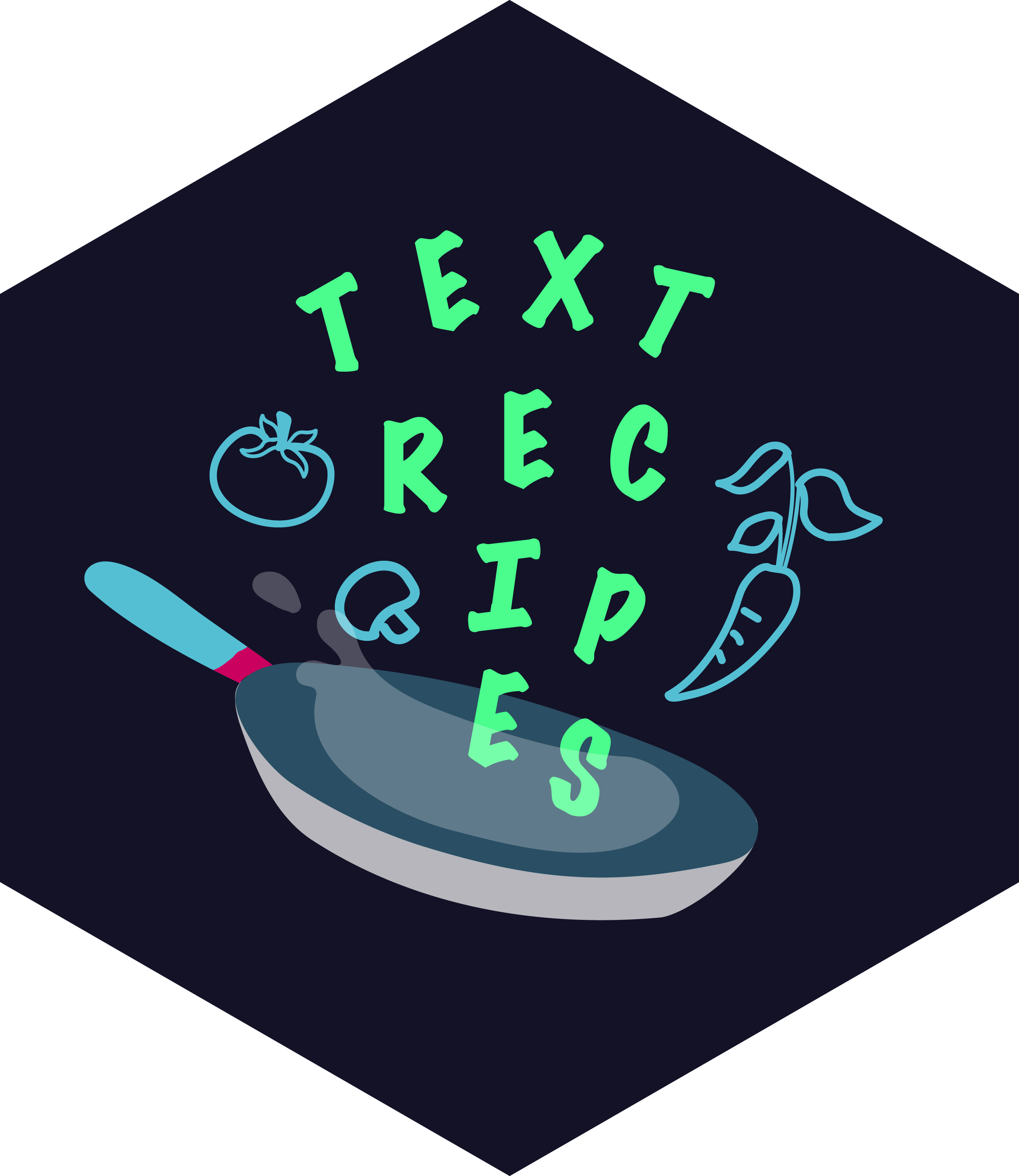 Hex logo for textrecipes