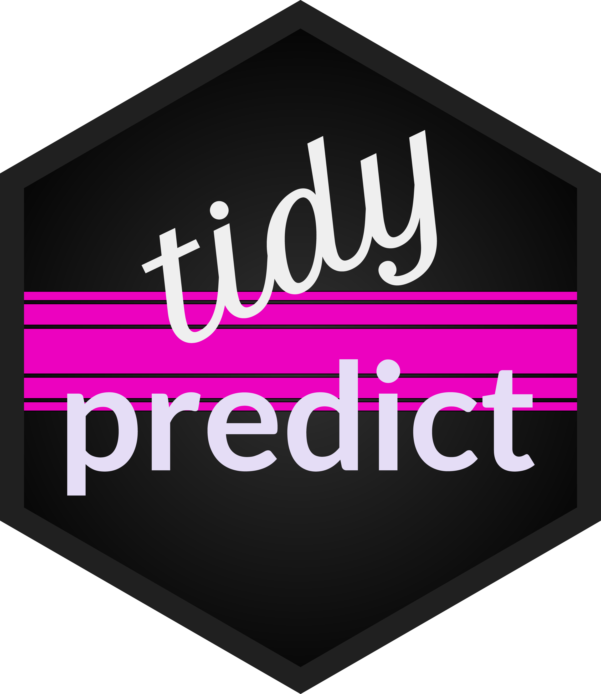 Hex logo for tidypredict
