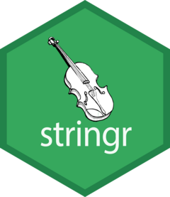 Hex logo for stringr - a green hexagon with a white violin in the centre, above the word 'stringr' in white.