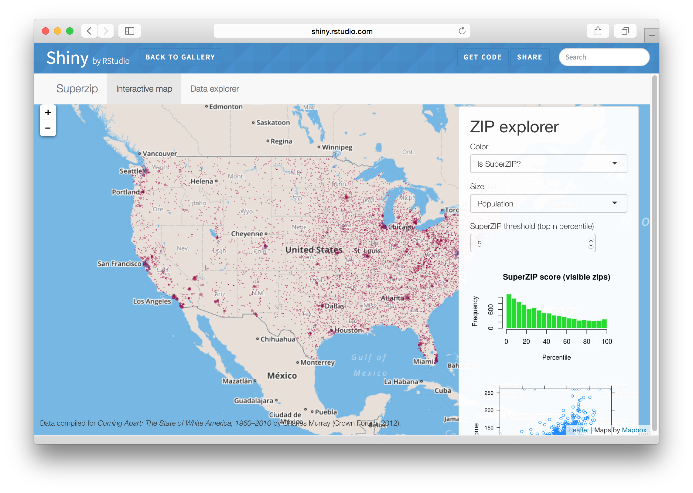 Screenshot of SuperZip Explorer example app