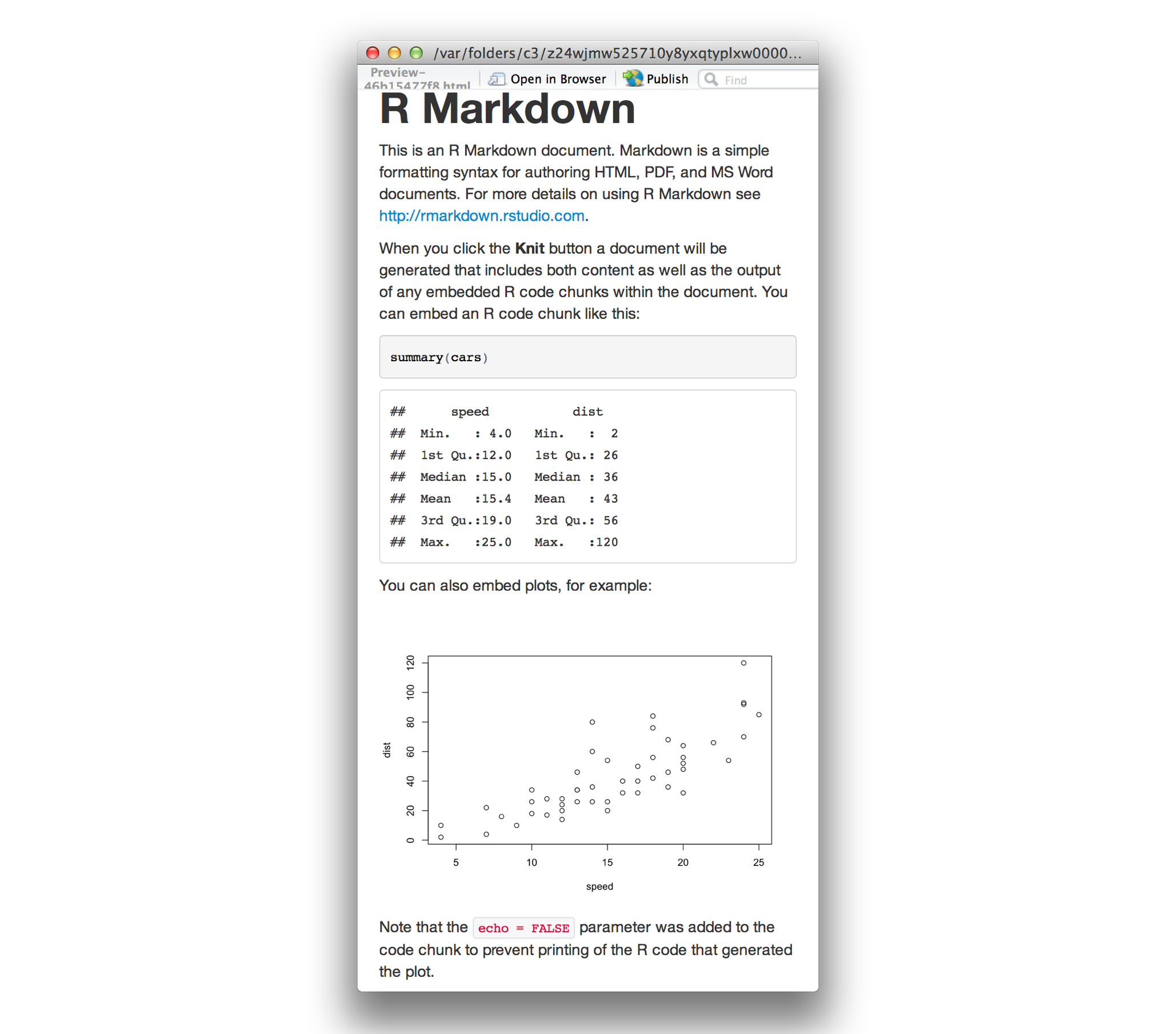 tables in r markdown