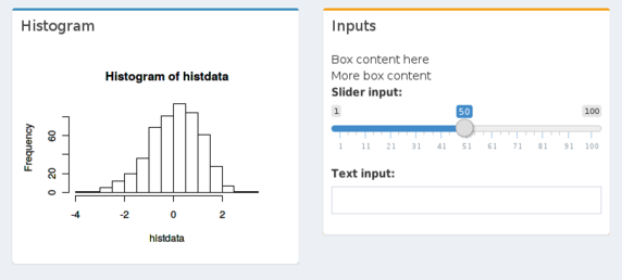 Box header color and title